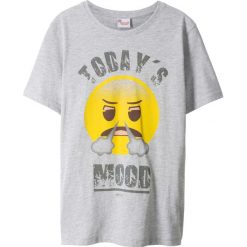 Odzież chłopięca: T-shirt „EMOJI” bonprix jasnoszary melanż