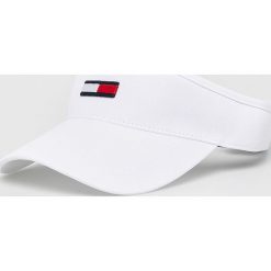 Tommy Jeans - Daszek. Białe czapki damskie Tommy Jeans, bez wzorów, z bawełny. Za 129,90 zł.