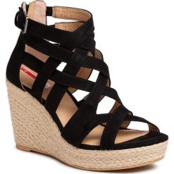 Espadryle S.OLIVER - 5-28313-24 Black 001. Czarne espadryle damskie S.Oliver, bez wzorów, ze skóry ekologicznej, bez obcasa, na obcasie. Za 239,00 zł.