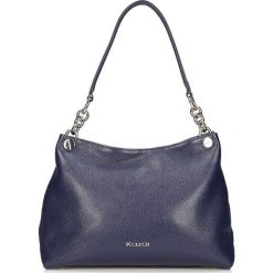 Skórzana torebka w kolorze granatowym - (S)38 x (W)25,5 x (G)14 cm. Niebieskie torebki klasyczne damskie Kazar, bez wzorów, ze skóry, bez dodatków. W wyprzedaży za 439,95 zł.