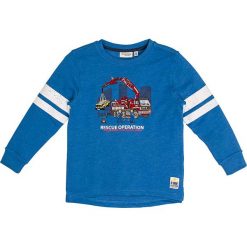 Bluza "Fire" w kolorze niebieskim. Niebieskie bluzy niemowlęce Salt and Pepper, z nadrukiem, bez rękawów, bez kaptura. W wyprzedaży za 32,95 zł.