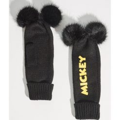 Rękawiczki damskie: Rękawiczki Mickey Mouse - Czarny
