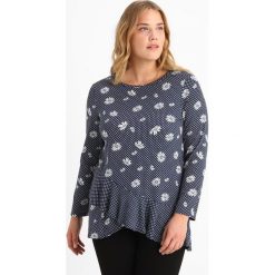 Bluzki asymetryczne: Evans DAISY SPOT FRILL HEM Bluzka z długim rękawem dark blue