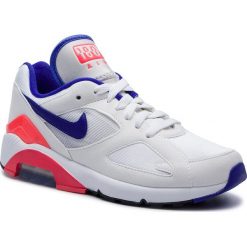 Buty NIKE - Air Max 180 AH6786 100 White/Ultramarine/Solar Red. Białe półbuty damskie Nike, na co dzień, bez wzorów, ze skóry ekologicznej, bez obcasa, na płaskiej podeszwie, bez zapięcia. W wyprzedaży za 499,00 zł.