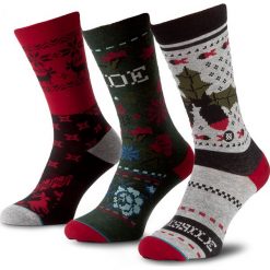 Zestaw 3 par wysokich skarpet męskich STANCE - Holiday Pack MD16PKHOL Multi. Szare skarpetki męskie marki Stance, bez wzorów, z elastanu. Za 199,00 zł.