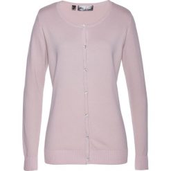 Kardigany damskie: Sweter rozpinany bonprix matowy jasnoróżowy