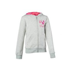 Bluza 500 Gym. Różowe bluzy chłopięce marki DOMYOS, z kapturem. Za 44,99 zł.