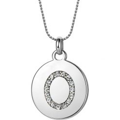 Naszyjniki damskie: Naszyjnik „Letter ‚O’ Medallion” z zawieszką – dł. 43 cm