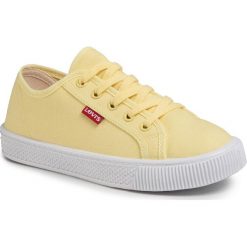 Tenisówki LEVI'S - 225849-1733-70 Pastel Yellow. Żółte półbuty damskie Levi's®, na co dzień, bez wzorów, z gumy, bez obcasa, na płaskiej podeszwie, bez zapięcia. Za 149,00 zł.