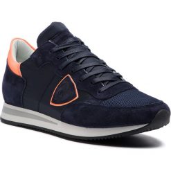 Sneakersy PHILIPPE MODEL - Tropez TRLU NX03 Fluo Bleu Orange. Niebieskie sneakersy męskie marki Philippe Model, na co dzień, bez wzorów, ze skóry, bez zapięcia. Za 1139,00 zł.