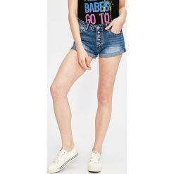 Answear - Szorty Wild Nature. Niebieskie szorty damskie marki ANSWEAR, s, bez wzorów, z elastanu, casualowe. W wyprzedaży za 89,90 zł.