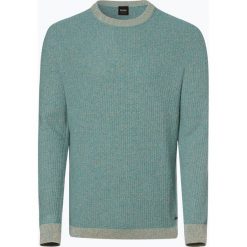 BOSS Casual - Sweter męski z dodatkiem jedwabiu – Amassy, zielony. Zielone swetry męskie BOSS Casual, s, bez wzorów, z dzianiny, casualowe, bez kołnierzyka, bez kaptura. Za 595,95 zł.