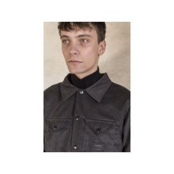 CORDUROY TRUCKER JACKET IN GREY. Czarne kurtki męskie marki The Hive, xl, bez wzorów, ze sztruksu, bez kaptura. Za 349,00 zł.