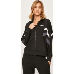 Dkny - Bluza. Czarne bluzy damskie DKNY, s, z aplikacjami, z bawełny, bez rękawów, bez kaptura. W wyprzedaży za 269,90 zł.
