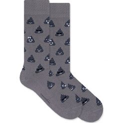 Skarpetki męskie: Nanushki – Skarpety Happy Grey Poo