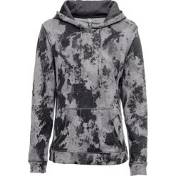 Bluza z kapturem i batikowym nadrukiem bonprix szary. Bluzy damskie bonprix. Za 59,99 zł.