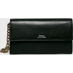 Polo Ralph Lauren - Portfel. Czarne portfele damskie Polo Ralph Lauren, w paski, ze skóry. W wyprzedaży za 839,90 zł.