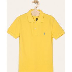 Polo Ralph Lauren - Polo dziecięce 134-176 cm. Żółte t-shirty chłopięce Polo Ralph Lauren, bez wzorów, z bawełny, z krótkim rękawem. Za 219,90 zł.