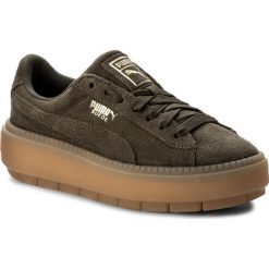 Sneakersy PUMA - Platform Trace Wn's 365830 03 Olive Night. Zielone półbuty damskie Puma, ze skóry. W wyprzedaży za 329,99 zł.