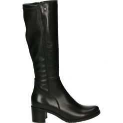 Kozaki - 7185 308 NERO. Czarne kozaki damskie Venezia, ze skóry. Za 284,00 zł.