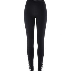 Legginsy bonprix czarny. Czarne spodnie damskie bonprix, bez wzorów. Za 59,99 zł.
