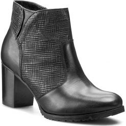 Botki damskie lity: Botki EKSBUT - 65-3739-155/693-1G Czarny