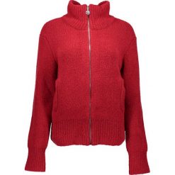 Golfy damskie: Sweter rozpinany w kolorze czerwonym