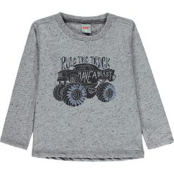 Koszulka w kolorze szarym. Szare t-shirty chłopięce Kanz, z nadrukiem, z bawełny, z długim rękawem. W wyprzedaży za 37,95 zł.