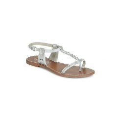 Sandały LPB Shoes PETUNIA. Szare sandały damskie marki LPB Shoes, bez wzorów, bez obcasa, bez zapięcia. Za 129,00 zł.