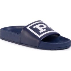 Klapki POLO RALPH LAUREN - Cayson 809785318001 Navy/White. Niebieskie klapki męskie Polo Ralph Lauren, bez wzorów, ze skóry ekologicznej. Za 209,00 zł.
