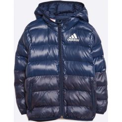 Adidas Performance - Kurtka dziecięca 116-176 cm. Niebieskie kurtki chłopięce marki adidas Performance, bez wzorów, z poliesteru, krótkie, z kapturem. W wyprzedaży za 179,90 zł.