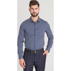 KOSZULA ARMANI EXCHANGE W KRATĘ. Niebieskie koszule męskie xs, z bawełny. Za 194,50 zł.