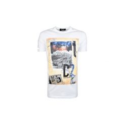 T-shirty z krótkim rękawem Dsquared S74GD0285. Białe t-shirty męskie Dsquared, s, bez wzorów, bez kołnierzyka, krótkie. Za 499,00 zł.