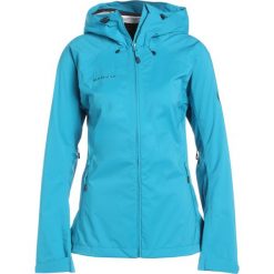 Mammut KEIKO HOODED Kurtka hardshell aqua. Niebieskie kurtki sportowe damskie marki Mammut, m, z hardshellu. W wyprzedaży za 696,75 zł.