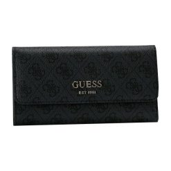 Guess Portfel Damski Kathryn Black Slg Pocket Trifold. Czarne portfele damskie marki Guess, z aplikacjami. Za 0,00 zł.