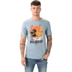 Jack & Jones Kallo Koszulka Niebieski. Niebieskie podkoszulki męskie Jack & Jones, xl, z nadrukiem, z bawełny, z krótkim rękawem. Za 64,95 zł.