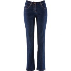 Wygodne dżinsy ze stretchem STRAIGHT bonprix ciemnoniebieski. Niebieskie jeansy damskie bonprix. Za 54,99 zł.