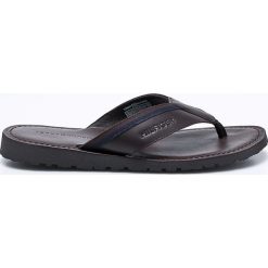 Tommy Hilfiger - Japonki. Pomarańczowe kapcie męskie TOMMY HILFIGER, ze skóry. W wyprzedaży za 199,90 zł.