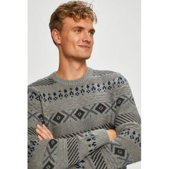 Selected - Sweter. Szare swetry męskie Selected, s, bez wzorów, z bawełny, z okrągłym kołnierzem, bez kaptura. W wyprzedaży za 59,90 zł.