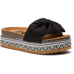 Espadryle REFRESH - 69924 Negro. Czarne espadryle damskie marki Refresh, z aplikacjami, ze skóry, bez obcasa. Za 189,00 zł.
