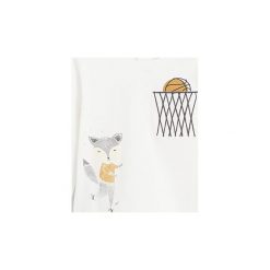 Mango Kids - Longsleeve dziecięcy One 80-104 cm. Białe t-shirty chłopięce Mango Kids, z nadrukiem, z bawełny, bez rękawów. Za 35,90 zł.