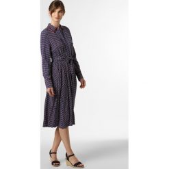 Tommy Hilfiger - Sukienka damska, niebieski. Niebieskie sukienki damskie TOMMY HILFIGER, z nadrukiem, bez kołnierzyka, bez rękawów, midi, koszulowe. Za 799,95 zł.