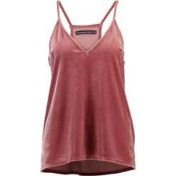 Topy damskie: Abercrombie & Fitch VELVET CAMI Top pink