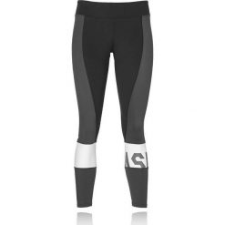 Asics Spodnie Color Block 7/8 Tight W Czarno-Szare L. Szare spodnie damskie Asics, s, bez wzorów, ze skóry, na fitness i siłownię. Za 265,00 zł.