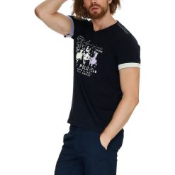 T-shirty męskie z nadrukiem: T-shirt w kolorze ciemnoniebieskim