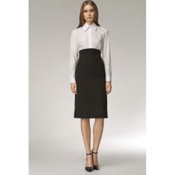 Melanżowa Spódnica z Wysokim Stanem - Czarny. Czarne spódniczki damskie Molly.pl, na co dzień, s, bez wzorów, eleganckie, z podwyższonym stanem, długie, midi, ołówkowe. Za 93,90 zł.