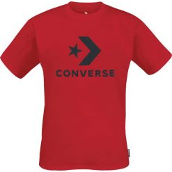 Converse Star Chevron Tee T-Shirt czerwony. Czerwone t-shirty męskie z nadrukiem Converse, m, z bawełny, z okrągłym kołnierzem. Za 62,90 zł.