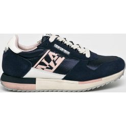 Napapijri - Buty. Niebieskie buty sportowe damskie Napapijri, bez wzorów, ze skóry, sportowe. W wyprzedaży za 299,90 zł.