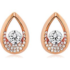 Kolczyki damskie: Pozłacane kolczyki-wkrętki z kryształkami Swarovski
