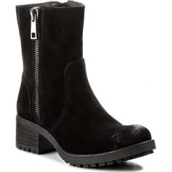 Buty zimowe damskie: Botki NEŚCIOR – 045-L Czarny Welur